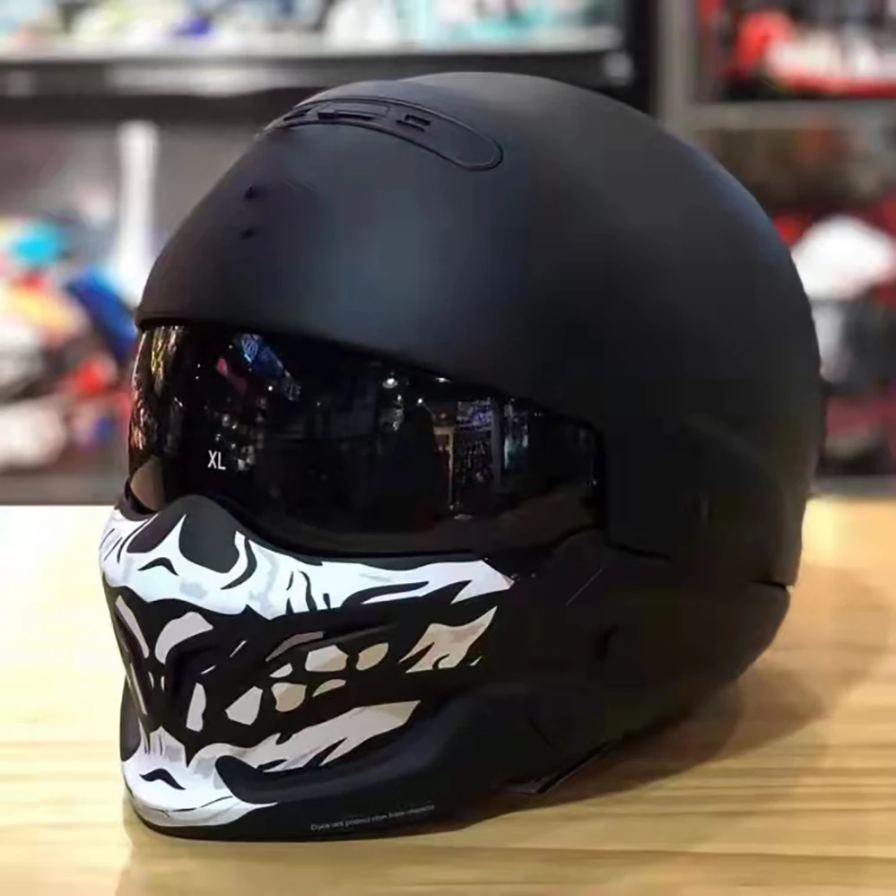 

Zombies Racing Retro Scorpion Off Road Motorcycle Helmet Vintage Motocross Full Face Half Face Helmet Casco Moto DOT approved