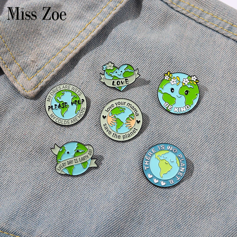 

Please Help Earth Enamel Pin Custom Be Kind Hug Earth No Planet B Brooches Lapel Pin Badge Environment Jewelry Gifts For Kids