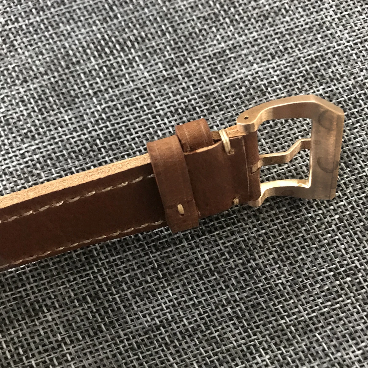 Hruodland 20mm 22mm CUSN8 Bronze Buckle Suitable Leather Strap Buckle, Bronze Watch Accessories