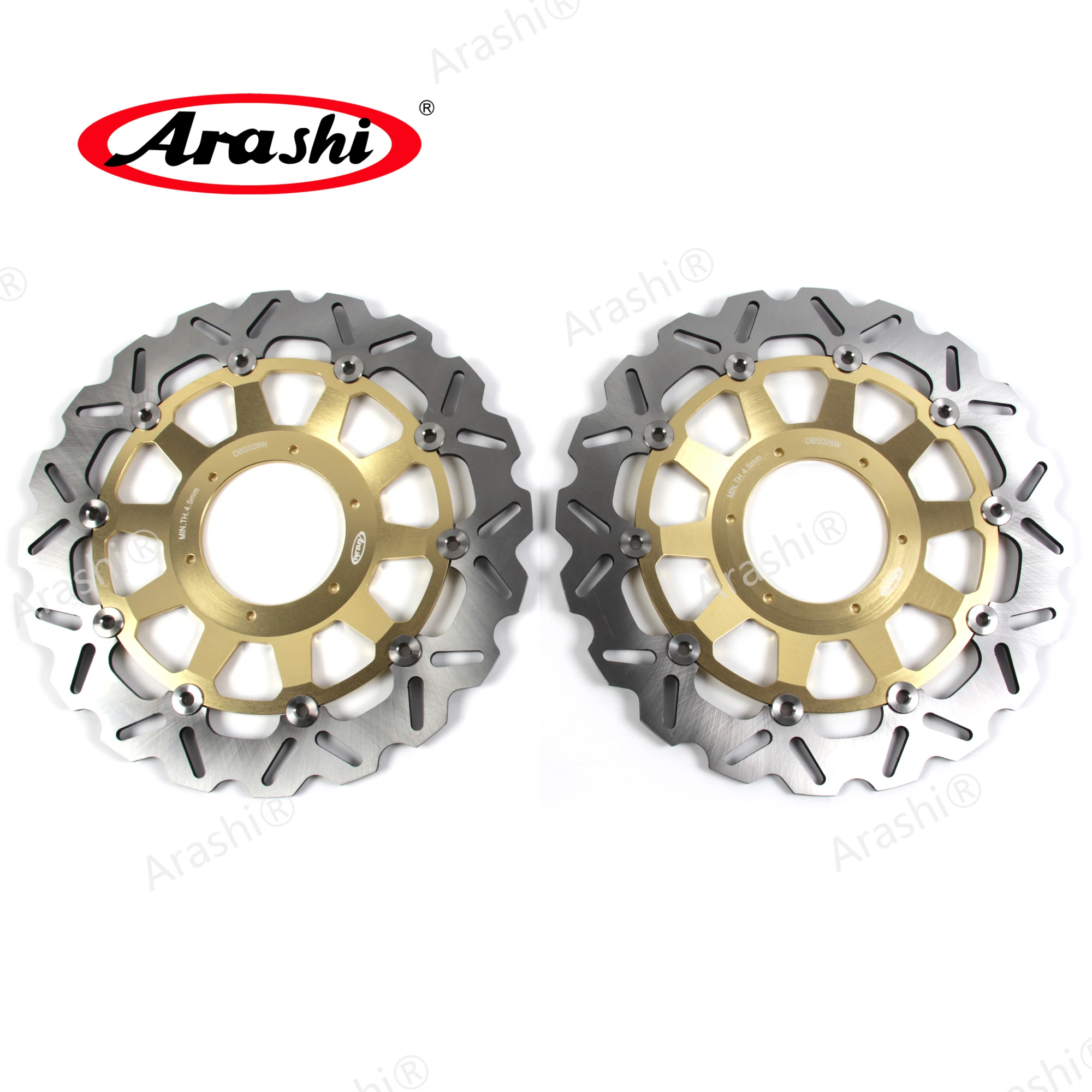 ARASHI For HONDA CBR929RR 2000 2001 Front Rear Brake Rotors  Brake Disc CBR 929 RR GOLD BLACK 929RR