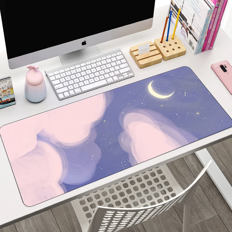 Purple Gaming Mousepad Grande Cloud Large Computer Mouse Pad Gamer XL Fashion Office Cute Desk Pad Notebook Laptop Table Mat