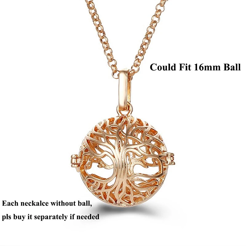 Mexican Chime Aromatherapy Cage Necklace Vintage Hollow Locket Colorful Music Ball Pregnancy Woman Pendant Summer Charm Jewelry