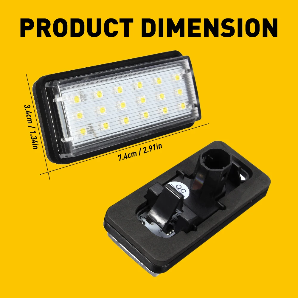 For Toyota Land Cruiser 120 Prado Land Cruiser 200 No Error LED White Rear Number Plate Light Auto Lamp for Lexus GX470 LX470 image 6