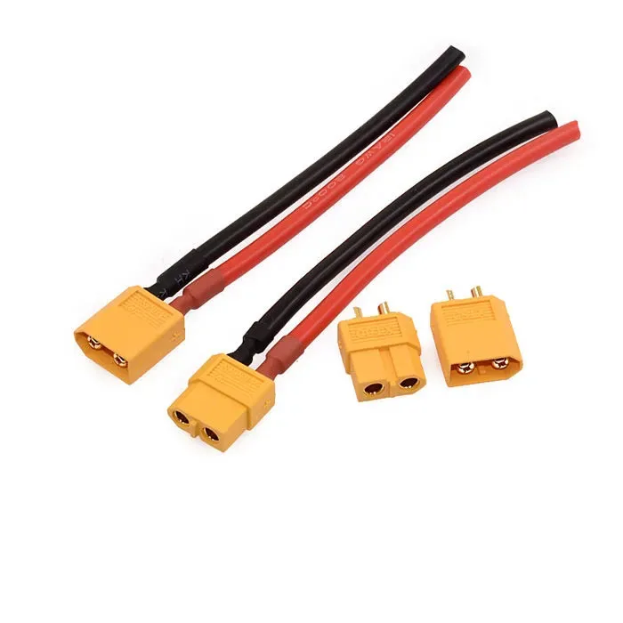 10cm 1 pair of XT60 Battery Male Female Connector Plug with Silicon 14 AWG Wire for 7.4v 11.1v 14.8v 22.2v battery