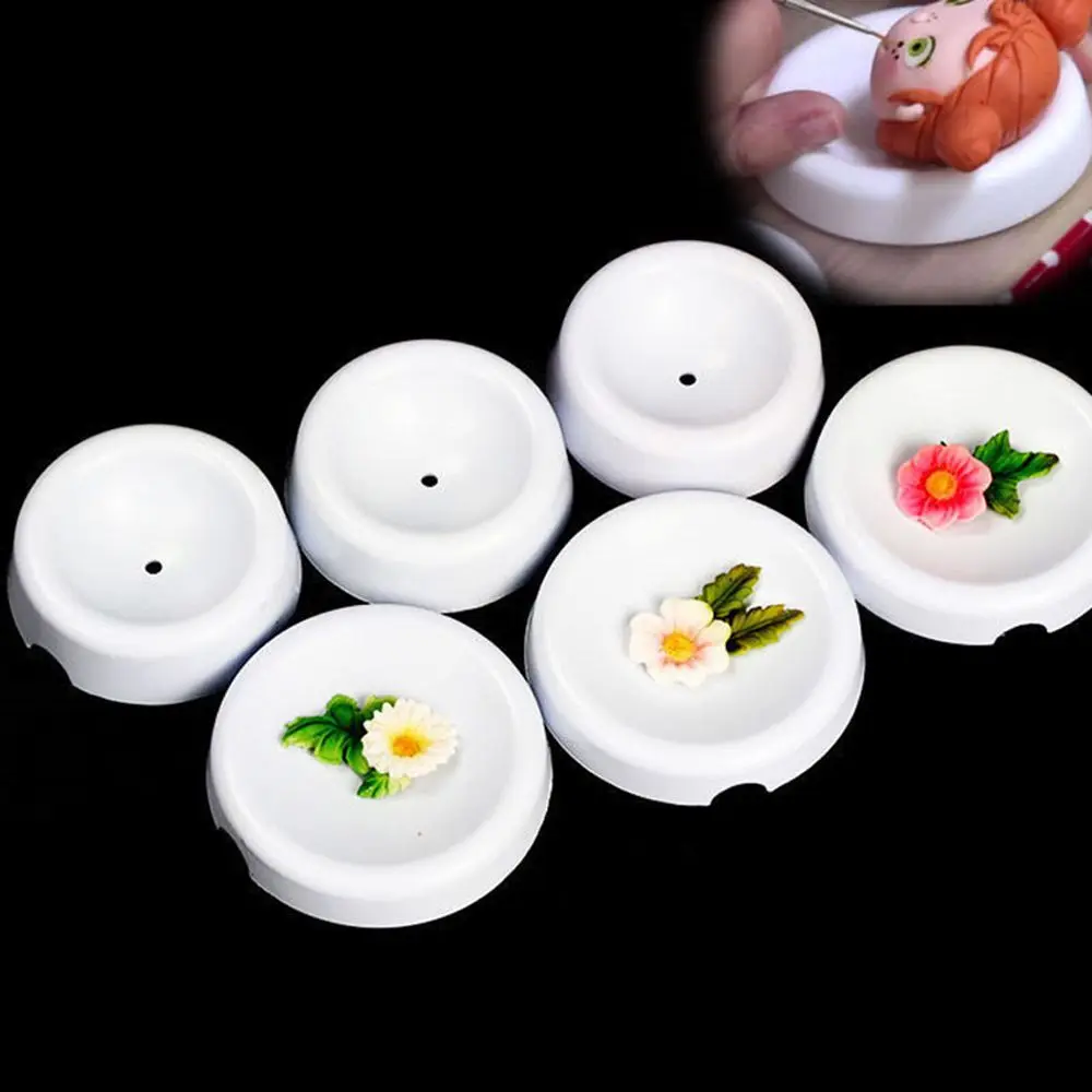 6 pcs/set Cake Flower Drying Mold Plastic Round Shape Cake Fondant Flower Drying Stands Set Button Flower Forming