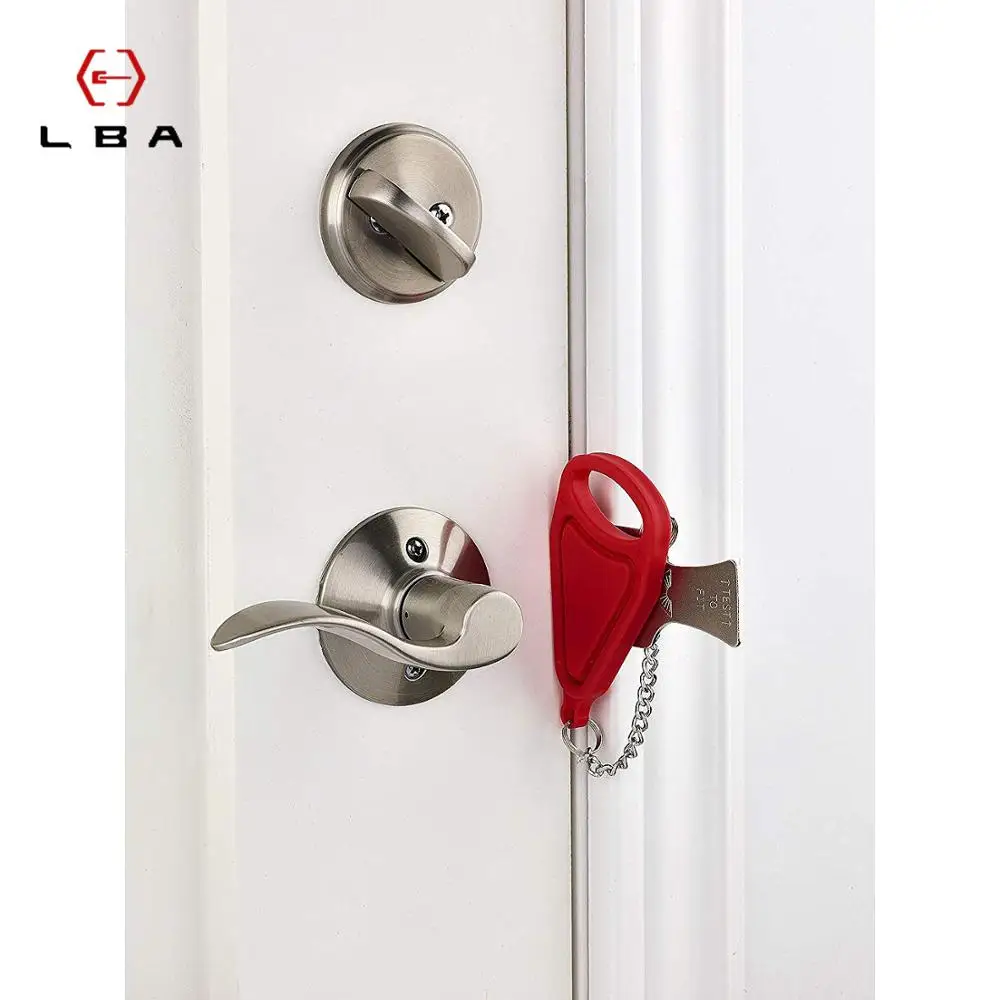 Portátil Self-Defense Hotel Door Stop Lock, Viagem Alojamento Porta Rolha, Lock Locks