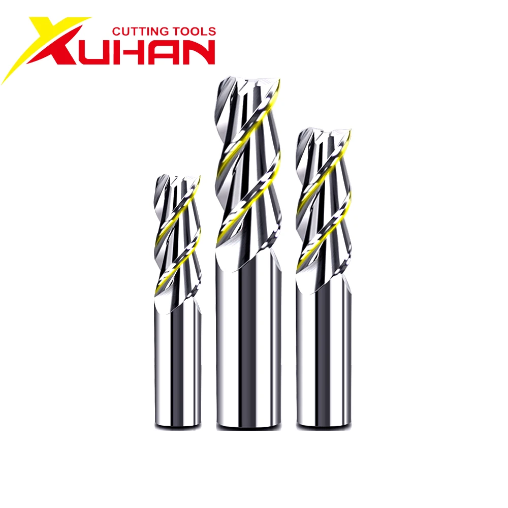 Milling Cutter Alloy Coating Tungsten Steel Tool By Aluminum Cnc Maching 3 Blade Endmills Top Milling Cutter Wood Milling Cutter