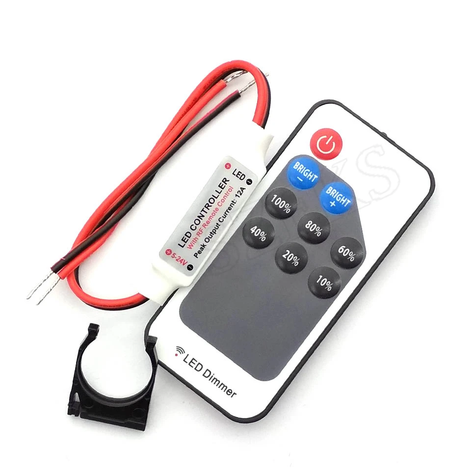LED قطاع تحكم مصغّر باهتة RF بعيد تيار مستمر 5 فولت 12 فولت 24 فولت تحكم ل LED 5050 2835 قطاع لون واحد