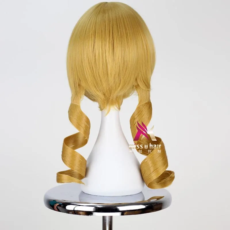 Anime Puella Magi Madoka Magica Tomoe Mami Cosplay Perücke Goldene Blonde Synthetische Wellenförmige Haar Frauen Perücken Für Kostüm Party