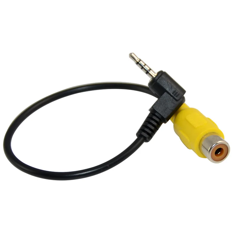 2.5MM Jack Male To RCA Female Adapter Cable Stereo AV Cable For GPS AV-In Converter Black Video