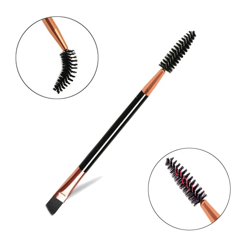 Brosse à sourcils 2 en 1 à Double extrémité, applicateur de Mascara, outils d'extension de cils, brosses de maquillage en plastique