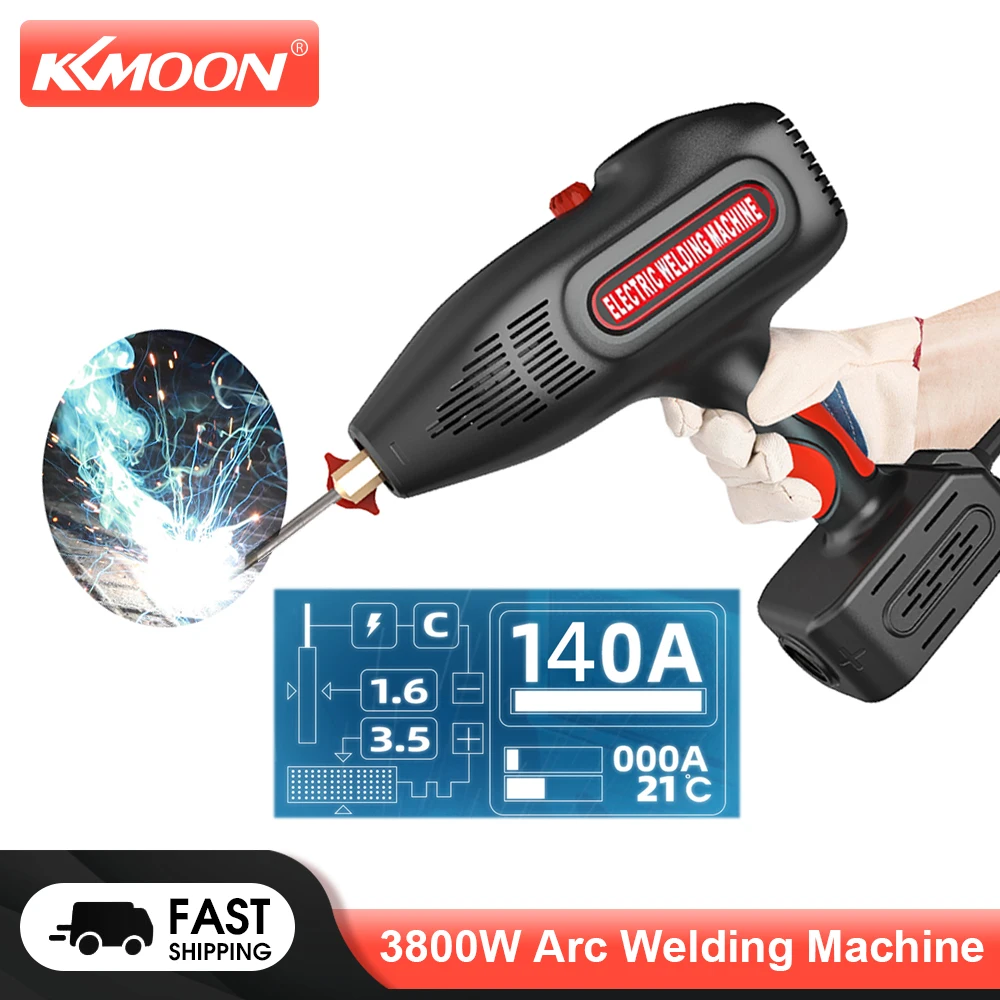 KKMOON 3800W Intelligent Handheld Electric Arc Welding Machine Digital Electrodeless Current Adjustable Portable DIY Tool