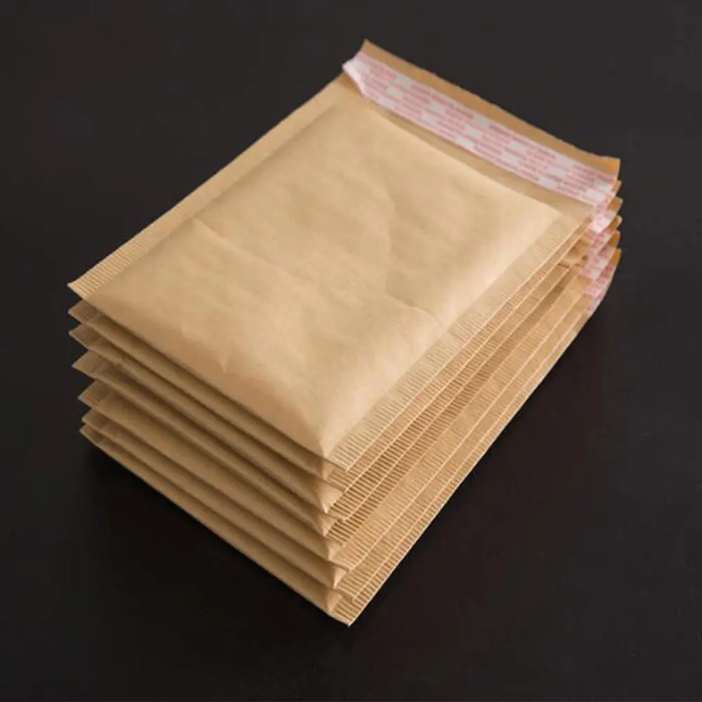 

50pcs New Kraft Paper Storage Bags Shipping Envelopes with Bubble Self Seal Padded Envelopes Shockproof Shipping Envelopes