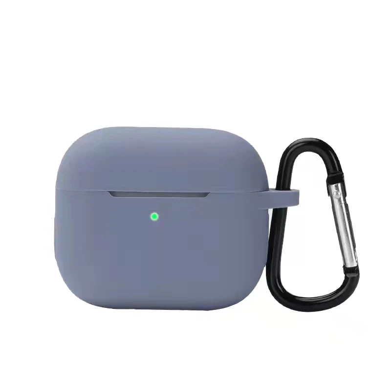 Funda de silicona para AirPods 3, funda magnética 2021, carga inalámbrica para AirPods 3, funda protectora para auriculares, con gancho