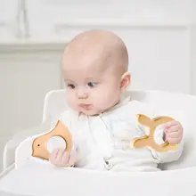 Wooden Baby Teether Animal Ring #3