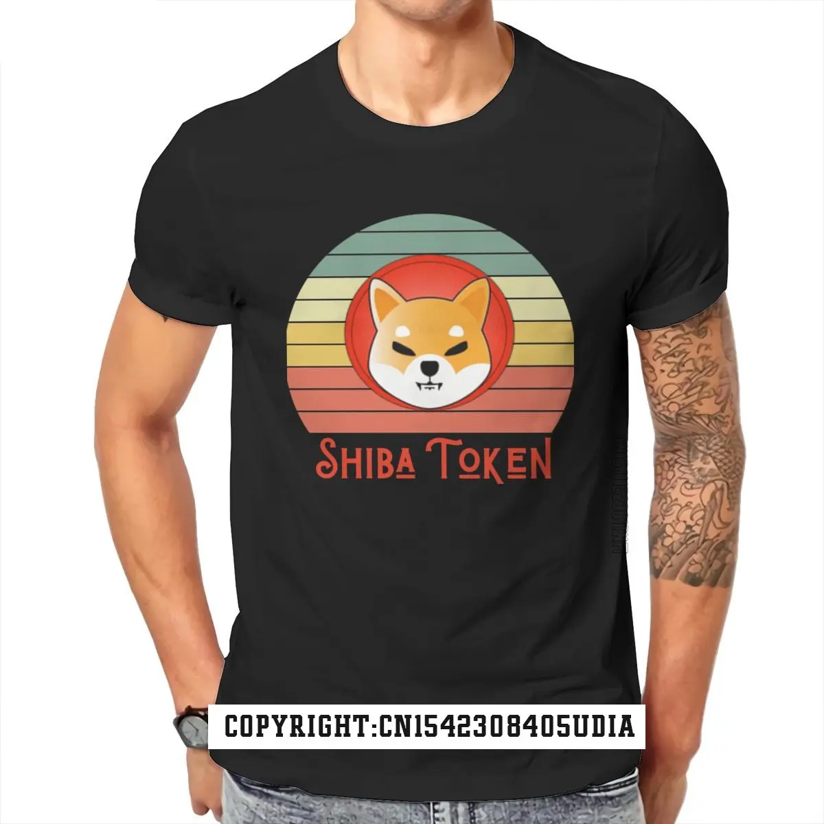 Vintage Tshirt Shib Shiba Inu Crypto Cryptocurrency Coin Comfortable T Shirt Stuff Ofertas Funny Men's Tops Shirt T Shirt Custom