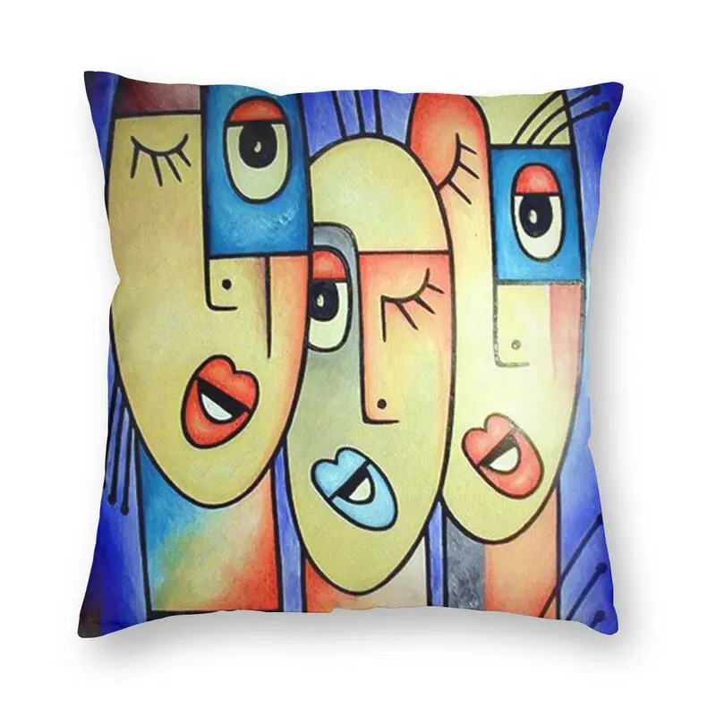 Beautiful Maasai Girls Modern Art Cushion Cover African Woman Floor Pillow Case for Living Room Cool Pillowcase Home Decor