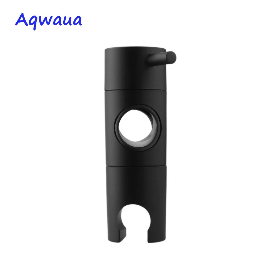 Aqwaua Black Hand Held Shower Head Holder for Slider Bar 20-25mm Height  Angle Adjustable Sprayer Holder Shower Replacement Part