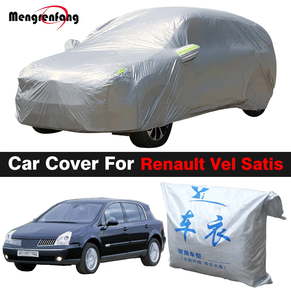 Full Car Cover Outdoor Auto Sun Shade Anti-UV Snow Rain Dust Protection Cover Windproof For Renault Vel Satis VelSatis