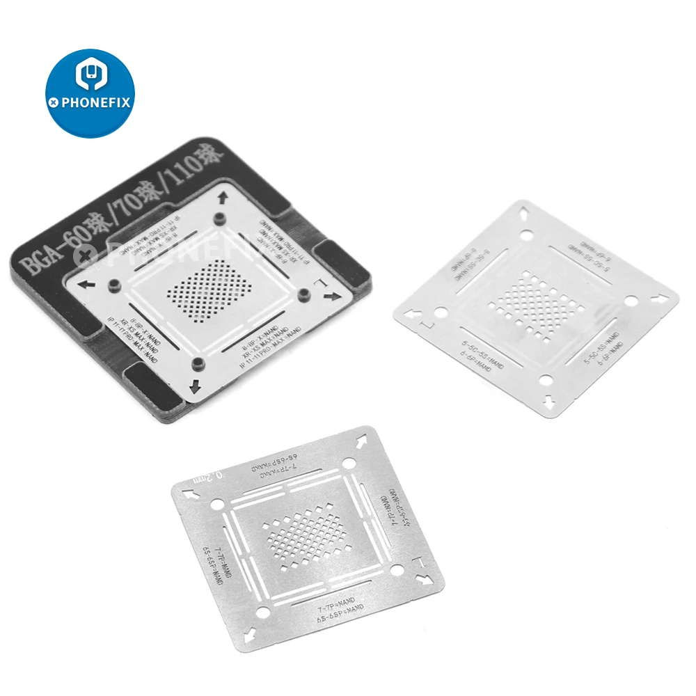 WL BGA60 BGA70 BGA110 Hard Disk Baseband Magnetic Plattorm BGA Stencils for iphone 6-12Pro Max IC Chip CPU Soldering Rpair