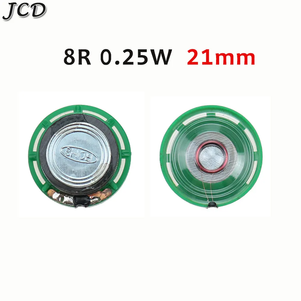 JCD 1pcs Ultra-thin speaker Doorbell horn Toy-car horn 8/16/32 ohms 0.5W 0.25W 8R 16R 32R speaker 20 21 23 27 29 mm Diameter