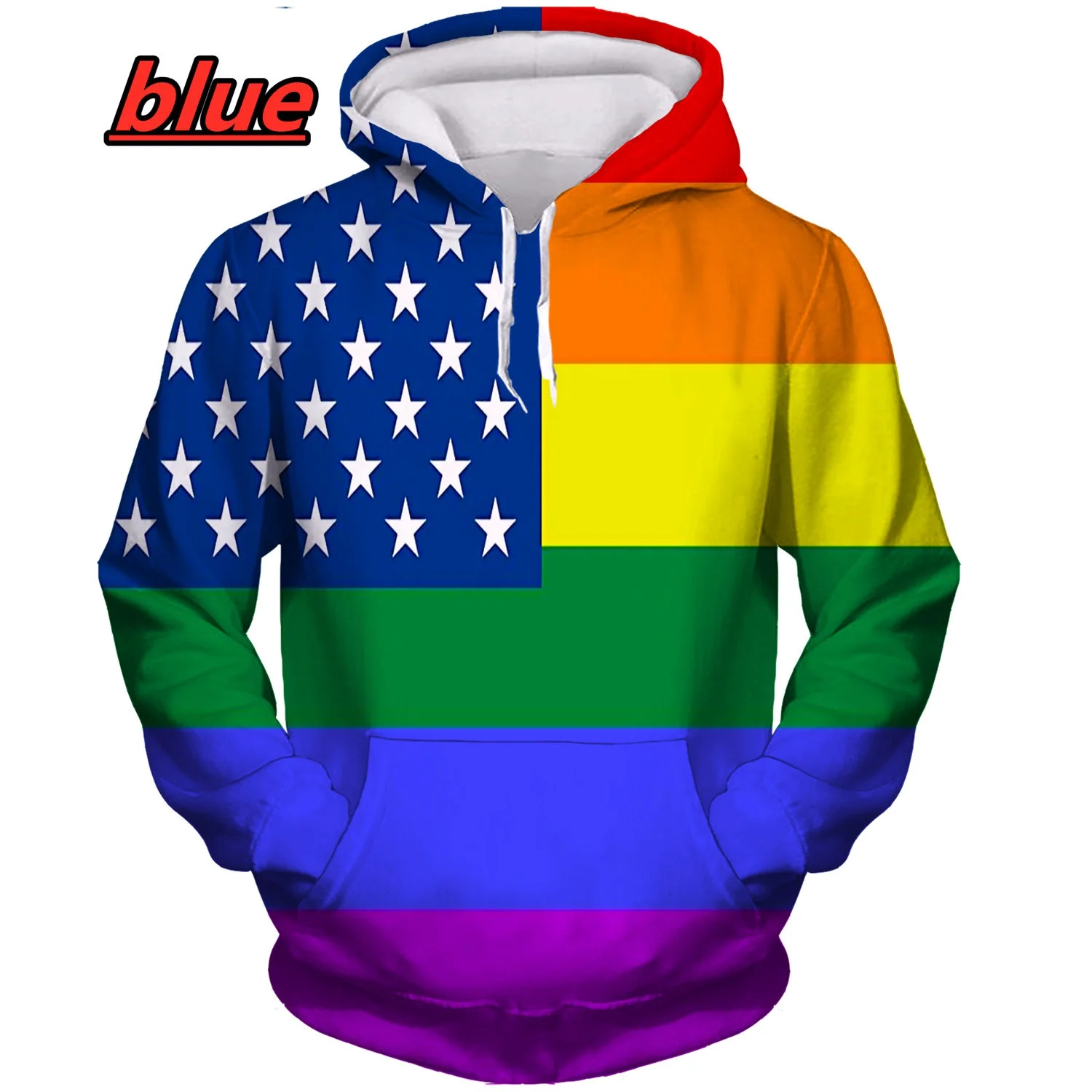 Flaga LGBT dla lesbijek gejów kolorowe drukowane 3D bluza z kapturem mężczyźni/kobiety Hip Hop tęczowa flaga bluza ameryka Pullover pary koszula