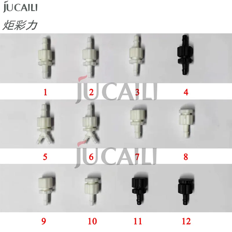 

Jucaili 10pcs/lot printer Eco solvent/UV ink hose connector for Epson xp600/DX5/DX7 head ink pipe connector