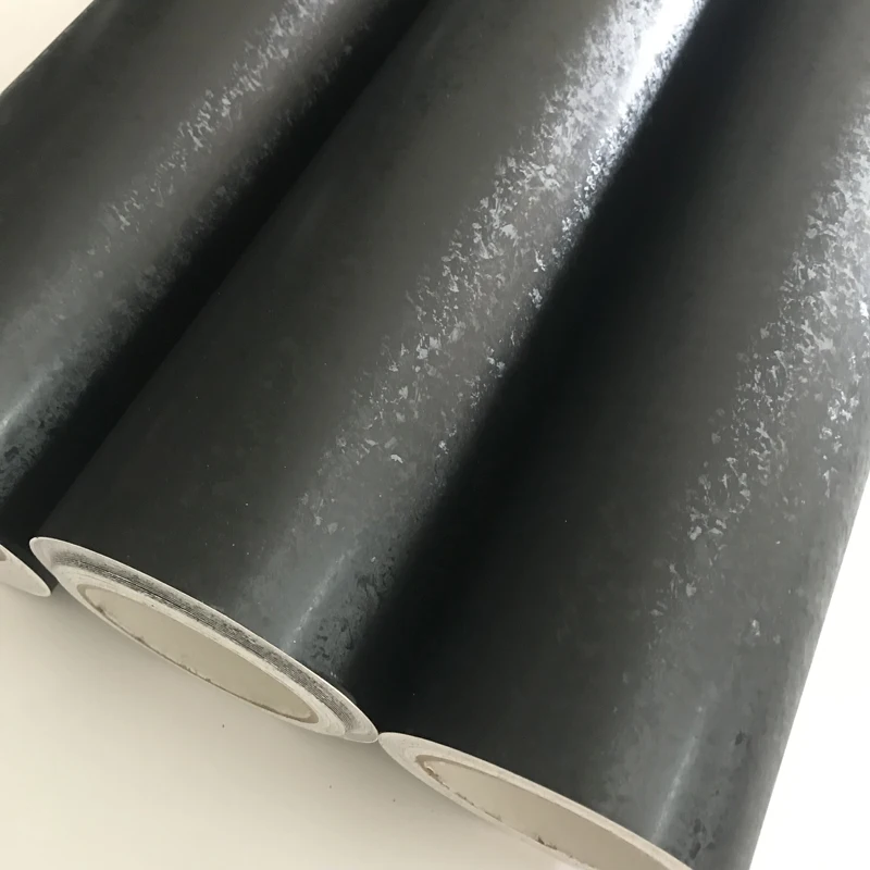 

Black Forged Carbon Fiber Vinyl Wrap Roll with Air Release Technology DIY Adhesive Car Wrapping Roll