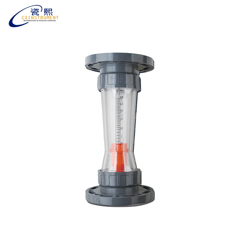 DN50 pipe size and flange connection plastic material water rotor flow instrument