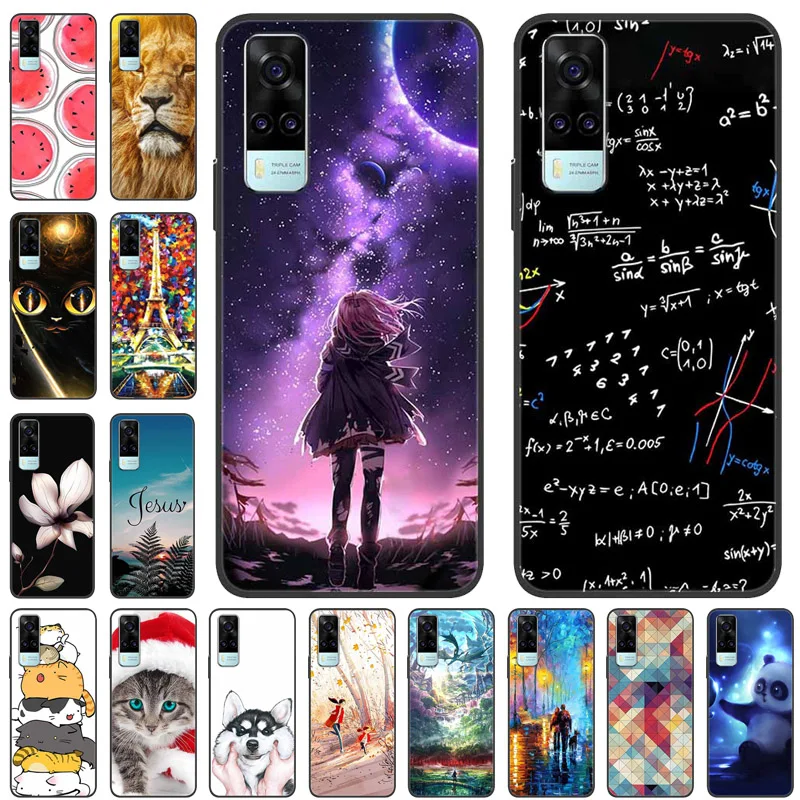 For vivo Y31 2021 Case Cover Bumper On For vivo Y53S 4G Y31 2021 TPU Soft Silicone Case For vivo V2036 Y 31 2021 Y53S Back Cover