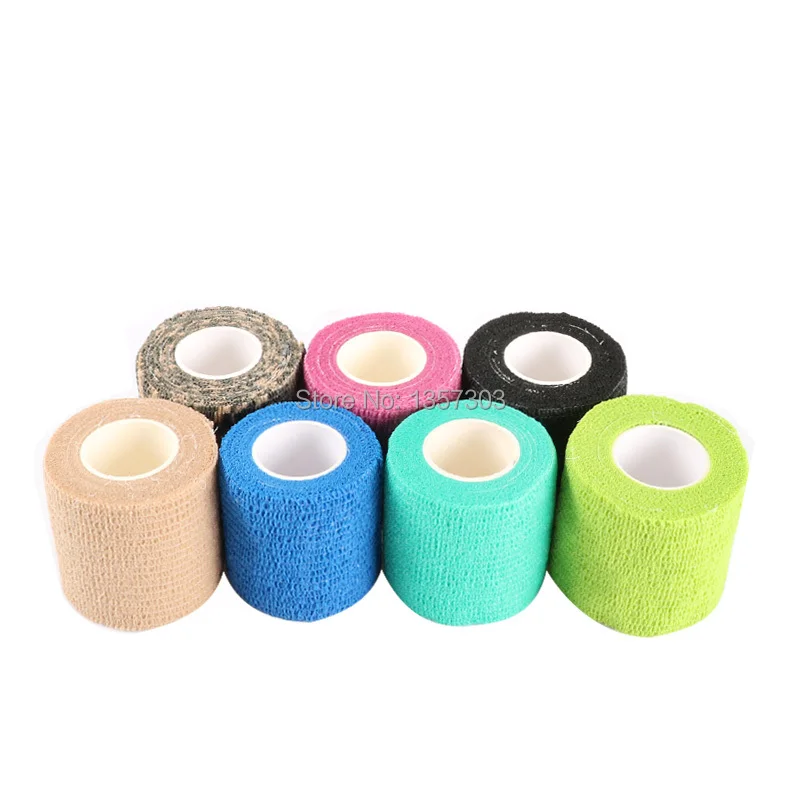 

10pcs Disposable Self-adhesive Elastic Bandage for Handle Grip Tube Tattoo Accessories Mix Color