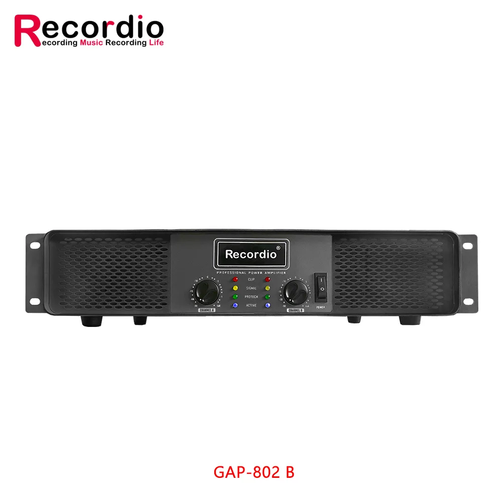 Gap-802 profissional 850w * 2 power amp 2 canais m amplificador de alta potência de áudio para amplificador de palco ao ar livre