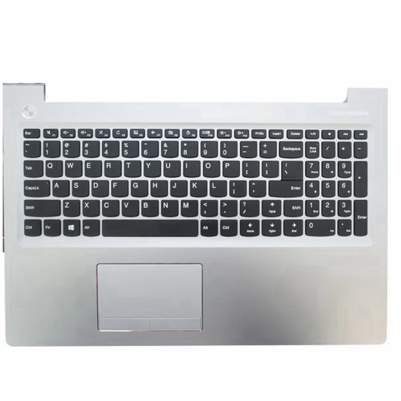 Nowy dla Lenovo IdeaPad 510-15 510-15ISK 510-15IKB wielkie litery podpórce pod nadgarstki klawiatura podświetlenie Touchpad metal angielski