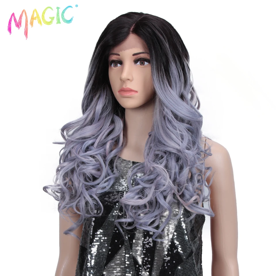 Magic Synthetic Lace Front Wig Long Wavy Lace Front Wig 22\