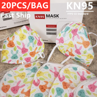 Independent Halloween Rabbit KN95 Face Mask Masque Mascarillas De Fpp2 Ffp2 Homologada Color Surtidos Mondkapje Ffpp2 Mascherine