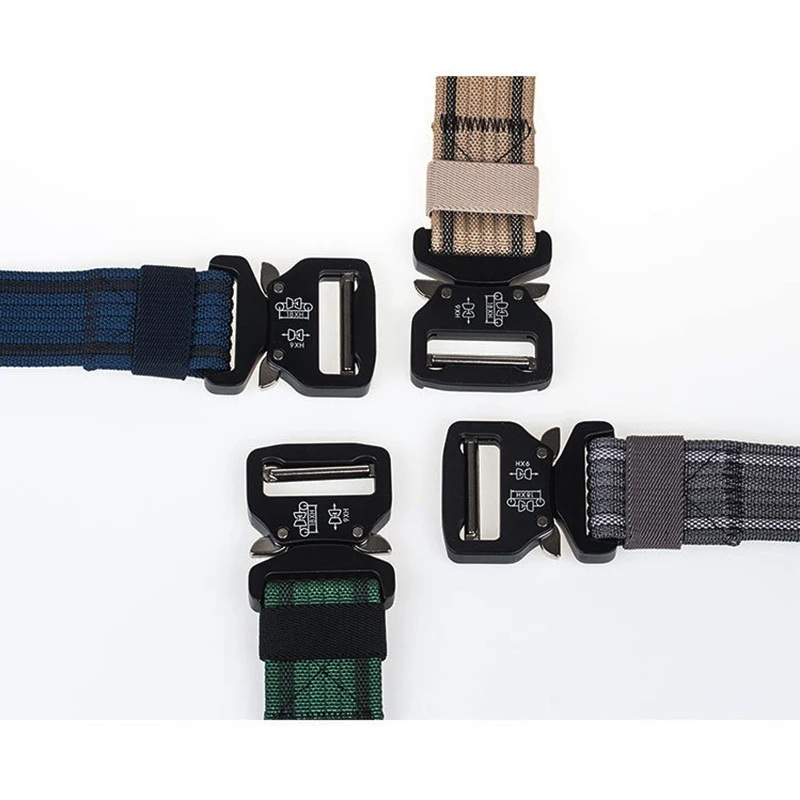 HSSEE Retro Tactical Belt for Men Metal Buckle Quick Release Police Military Army Belt Tight Nylon Outdoor Casual Belt Male Gift view 3
