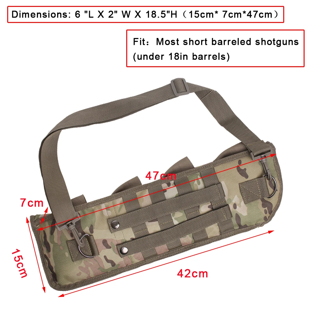 Tactical Shotgun Scabbard Rifle Storage Bag Molle Gun Holster