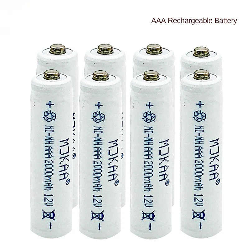 GQYM 8pcs/lot New AAA 2000mAh NI-MH 1.2V Rechargeable Battery AAA Battery 3A rechargeable battery NI-MH battery for camera,toys