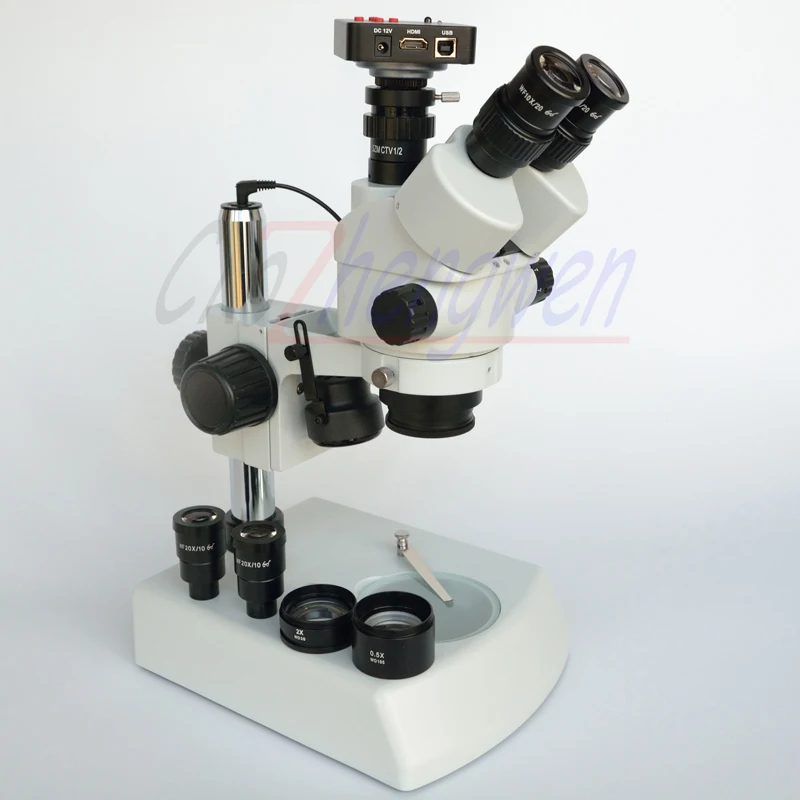 

38MP HDMI 60SPF CAMERA 3.5X-180X SIMUL FOCAL TRINOCULAR STEREO ZOOM GEM MICROSCOPE