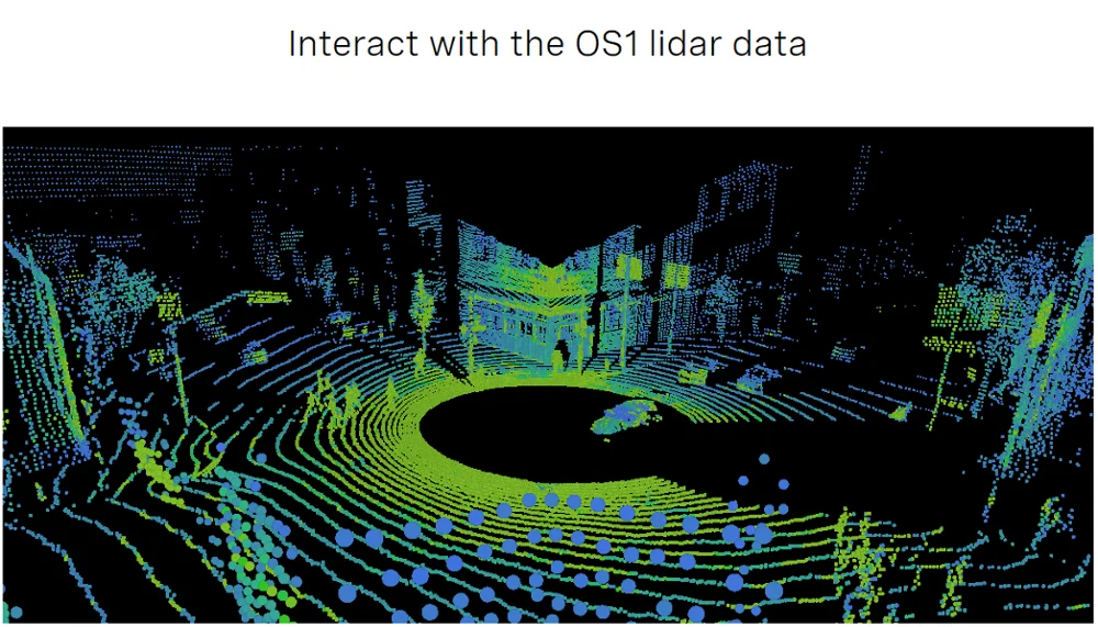 Ouster 3D lidar  outdoor Mid-Range High-Resolution Imaging Lidar OS1 32/64 /128 lines for  Autonomous driving