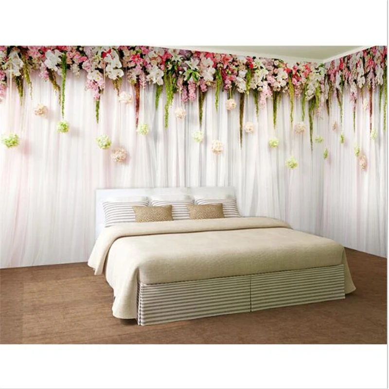 

WELLYU3D Wallpaper romantic flowers photo wallpaper large bedroom mural comfortable wedding place modern living room wallpaper3D