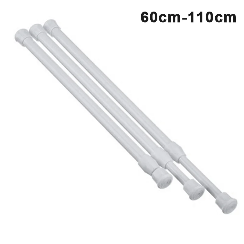 Curtain Rail Pole Rod Telescopic Tension Carbon Steel Extendable For Bathroom Tringle Rideaux Cortinas Roller Crochet Rideau