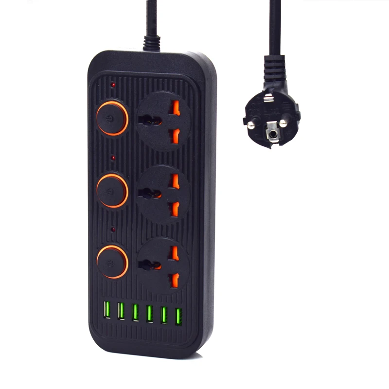 

Удлинитель электрический, 3 универсальных розетки, 1,8 м