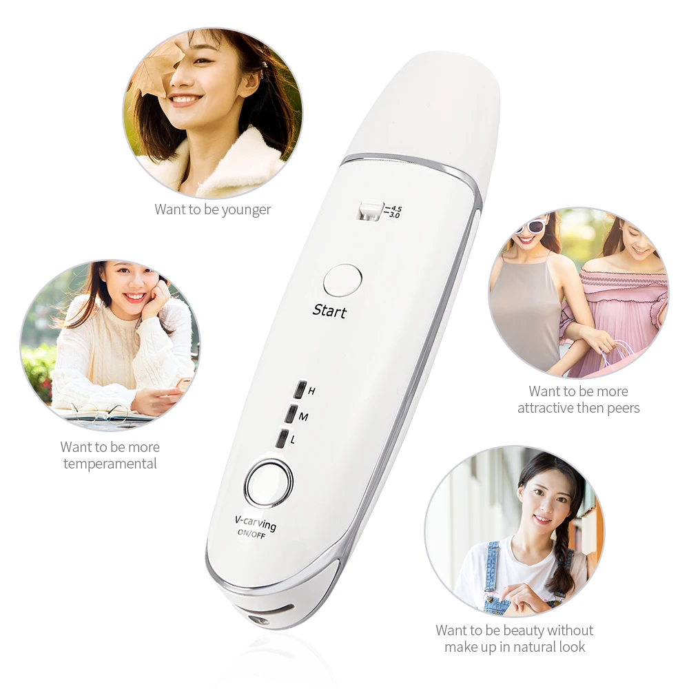 Mini Hifu Ultrasonic RF Face Lifting Wrinkle Removal Line V-Shape Anti-Aging Skin Tightening Eye Care Beauty Device For Home SPA