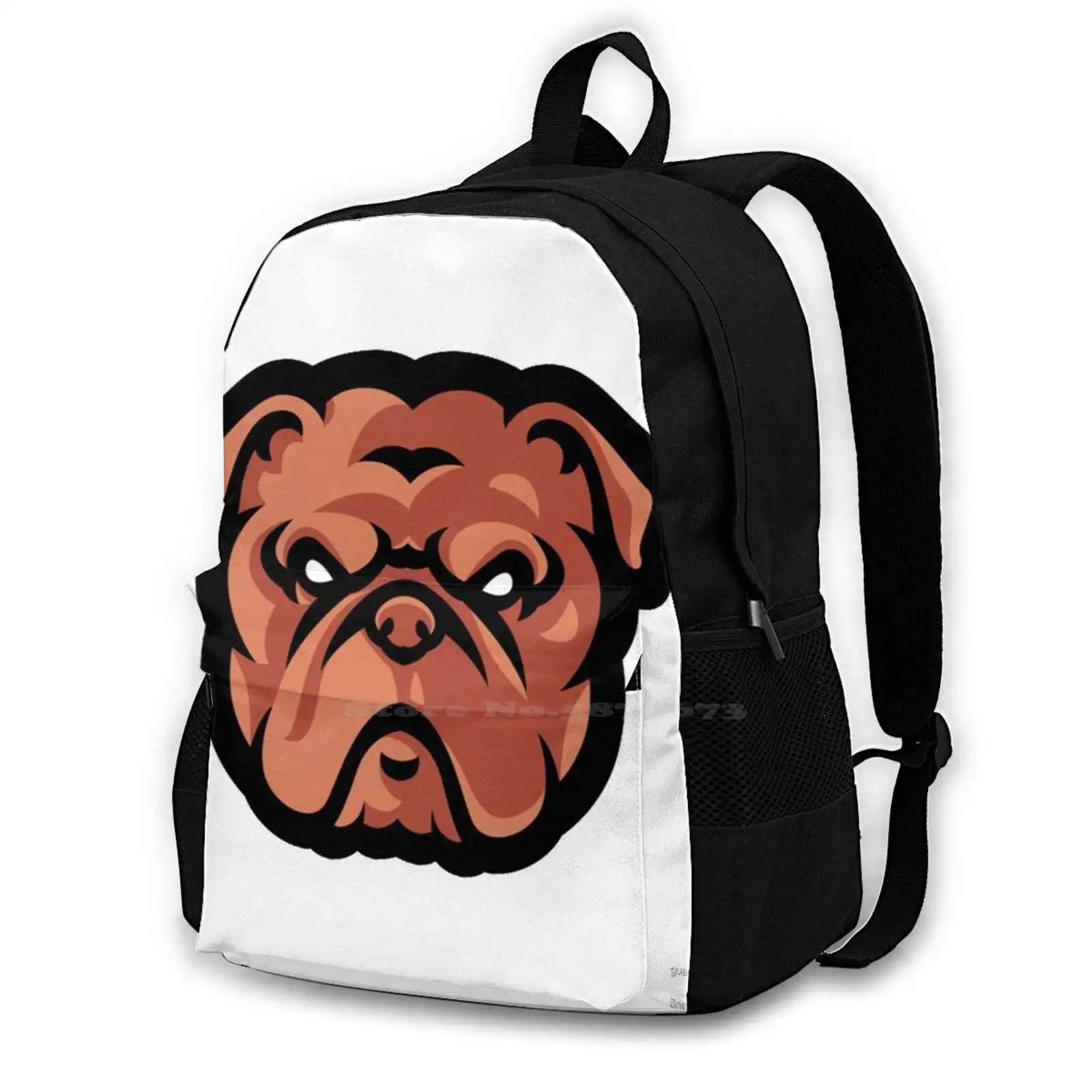 

The Angry Bulldog , Ferocious Dog , Best Present For Dog Lovers New Arrivals Unisex Bags Student Bag Backpack Bulldog Owner