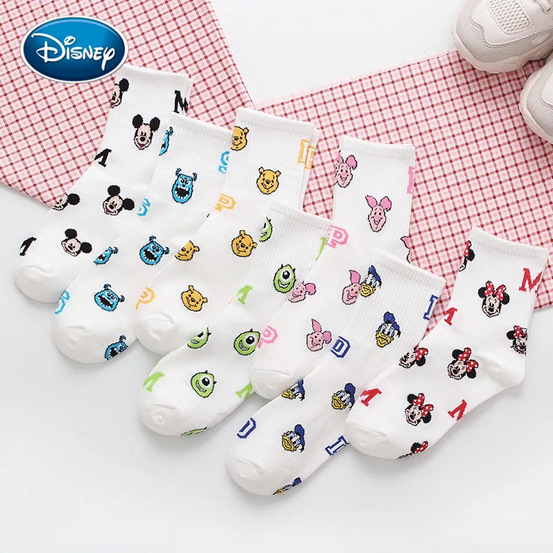 

Casual Cute women Scoks Cartoon animal Mickey Duck ladies Socks Disney Cotton happy Funny street adult Middle tube sock