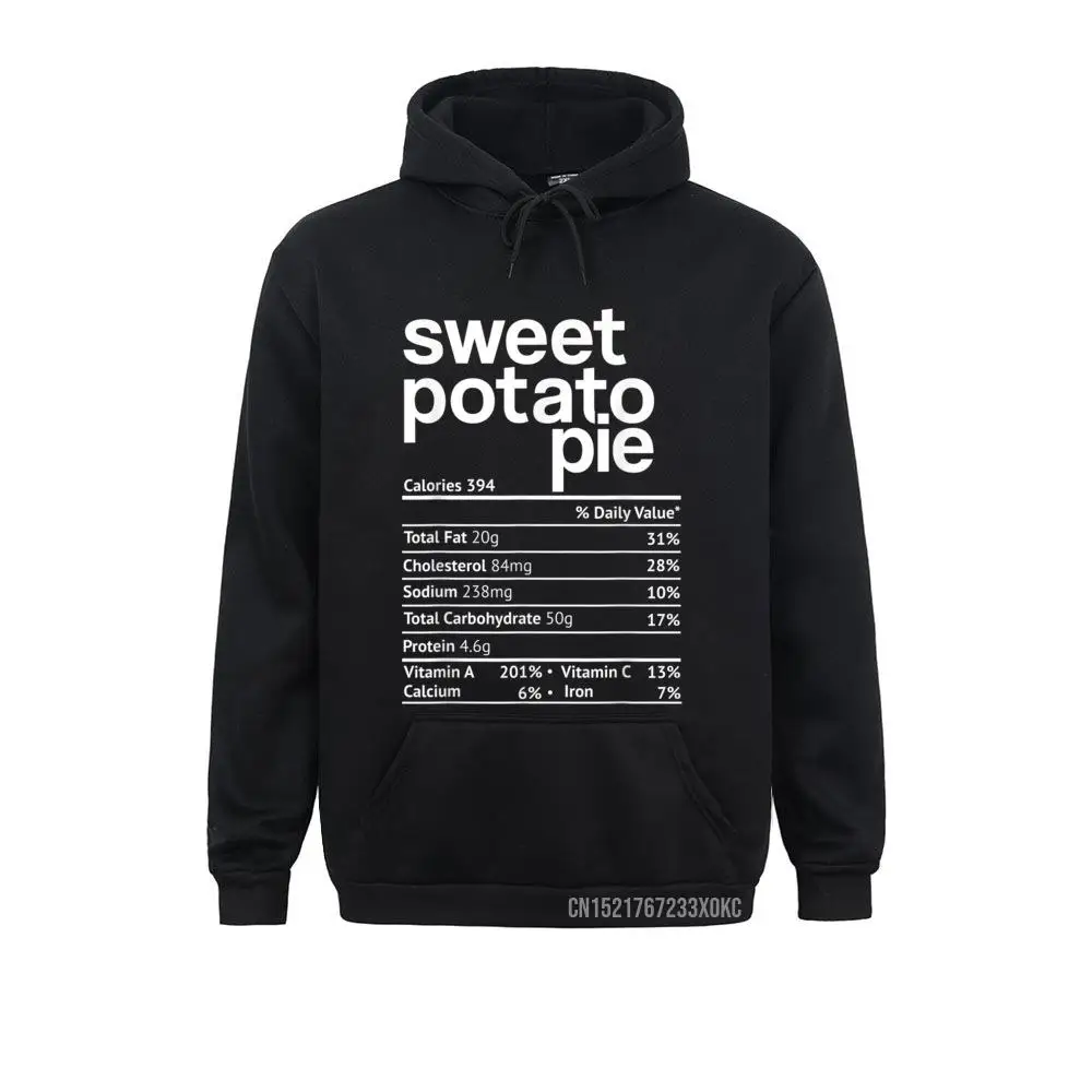 Sweet Potato Pie Nutrition Facts Thanksgiving Christmas Food Hoodie Funny Thanksgiving Day Women Hoodies Fashion Sweatshirts