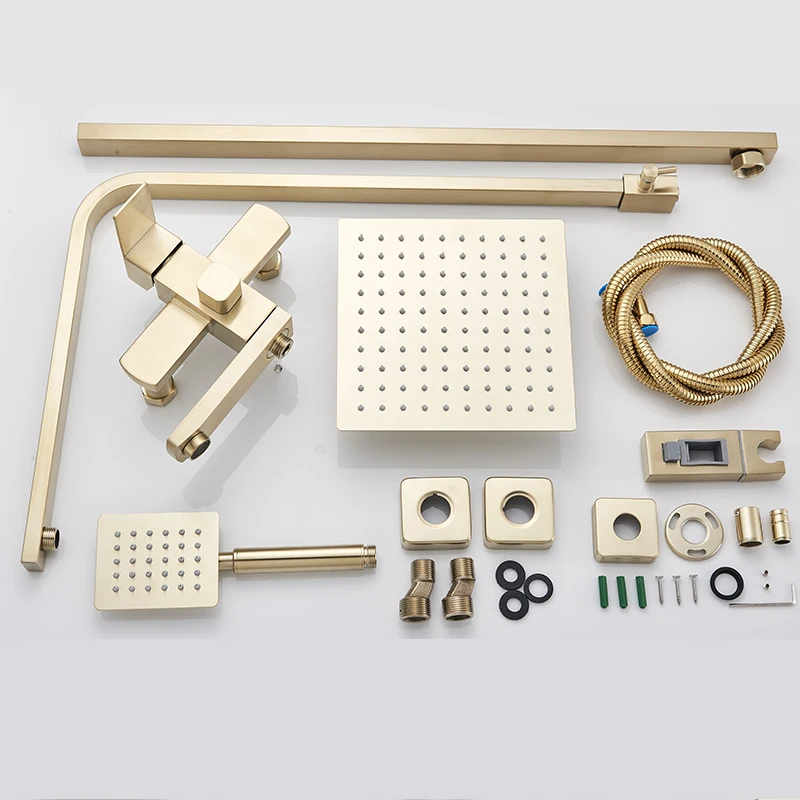 دش صنبور تدوير حوض صنبور خلاطات جدار جبل 8 "رأس دش الأمطار + دش يدوي الحمام دش مجموعة الحنفية