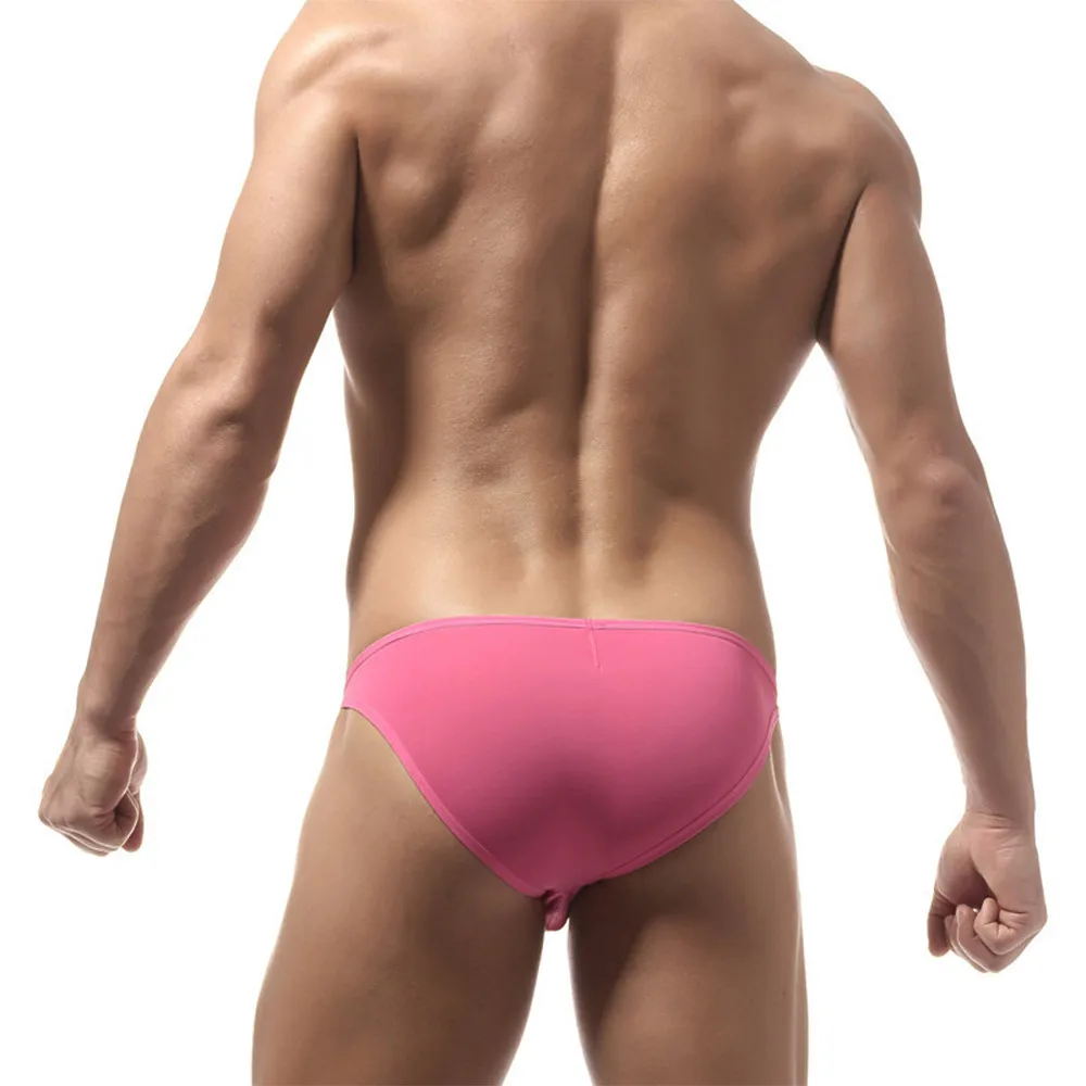 Bikini de seda de hielo para hombre, ropa interior cómoda y suave, calzoncillos estrechos laterales, bragas