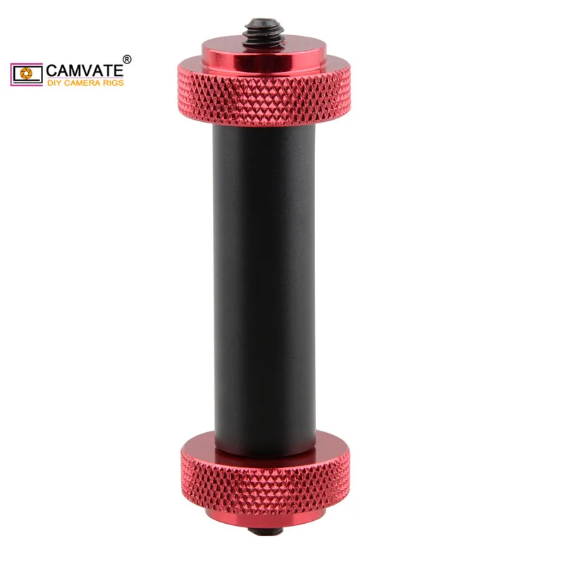 CAMVATE Standard universale Micro Rod V2 da 15mm (lungo 2 pollici) con filettatura maschio da 1/4 "-20 per fotocamera DSLR supporto a sgancio rapido da 15mm